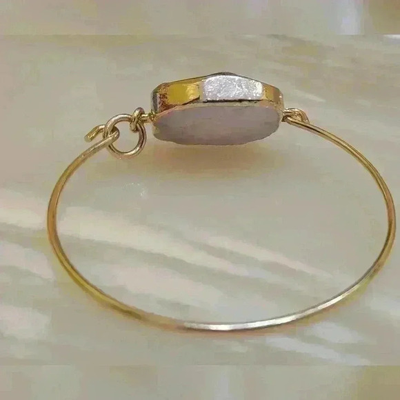 Rose quartz Gold-toned small size bracelet - Picture 7 of 14